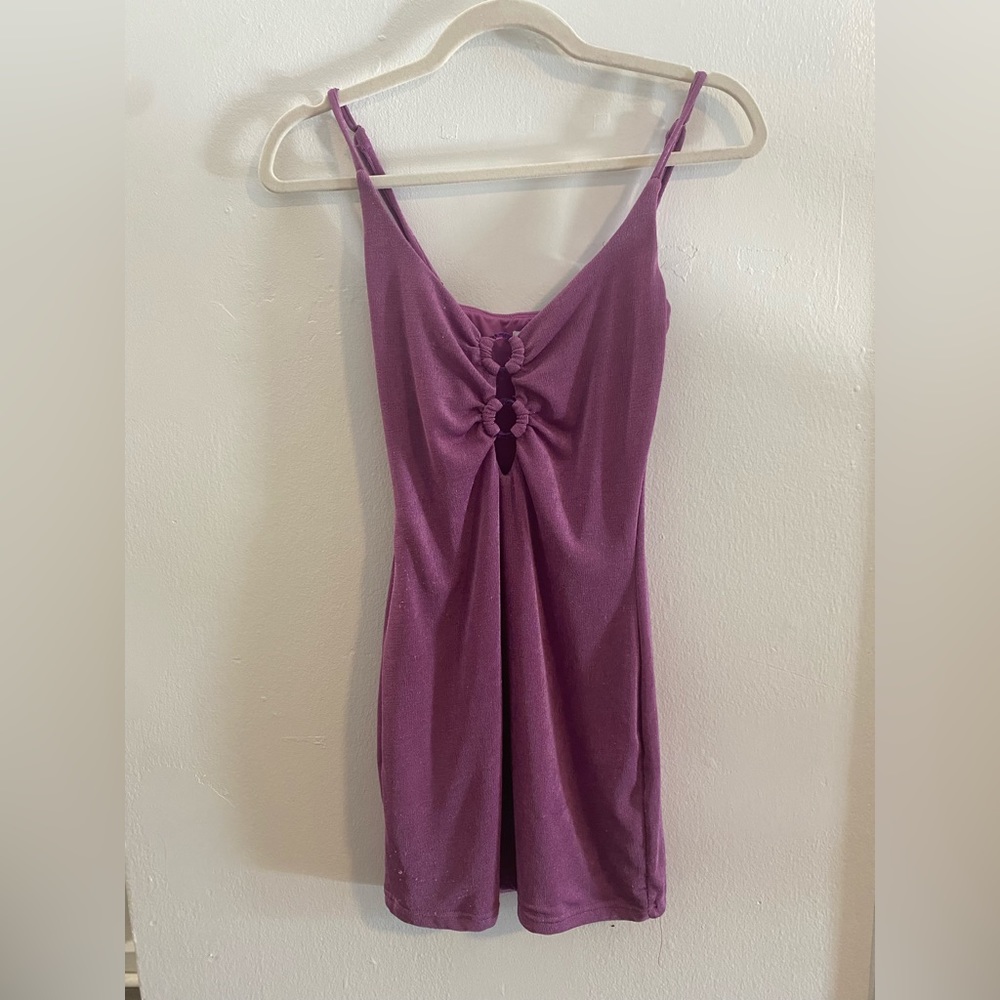 Princess poly purple body con club dress
